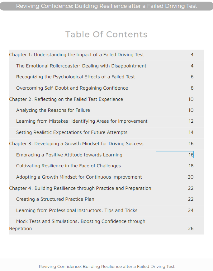 Reviving Confidence: Building Resilience After A Failed Driving Test