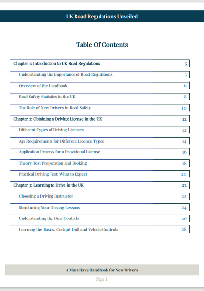 UK Road Regulations Unveiled: A Must-Have Handbook for New Drivers