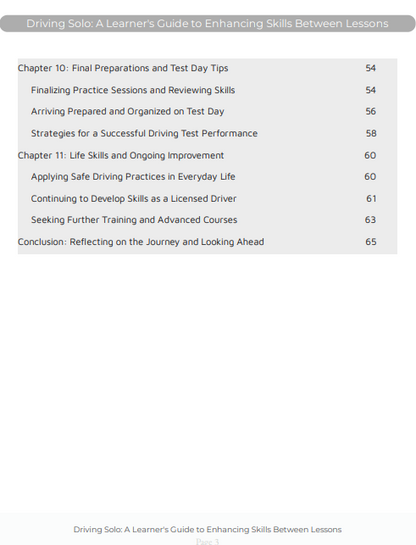 Driving Solo: A Learner's Guide to Enhancing Skills  Between Lessons